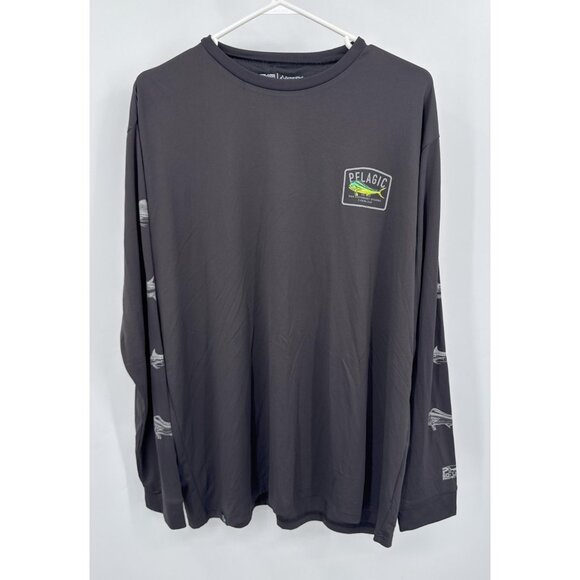 Pelagic Shirt Mens XLarge Black Long Sleeve Fishing Aqua Tek Active Performance - Picture 1 of 4